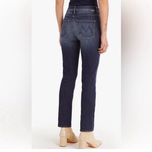 MOTHER The Mid-Rise Dazzler Dark Blue Straight Leg Jeans